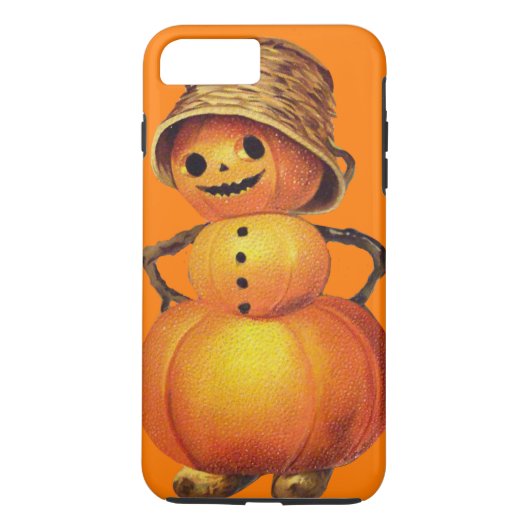 Lächeln Pumpkin Snowman Orange Case-Mate iPhone Hülle (Rückseite)