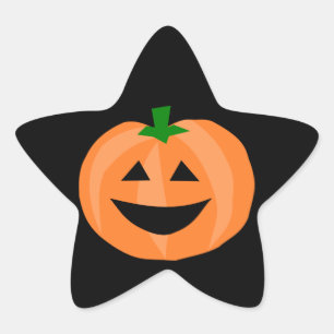 Lächeln Pumpkin Stern-Aufkleber