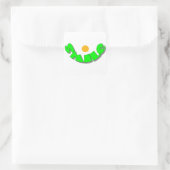 Lächeln Quadratischer Aufkleber (Tasche)
