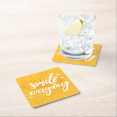 Lächeln Rechteckiger Pappuntersetzer (Vor Ort)