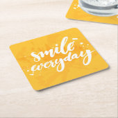 Lächeln Rechteckiger Pappuntersetzer (angewinkelt)