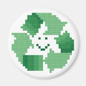Lächeln Recycelte Symbol Magnet (Vorne)
