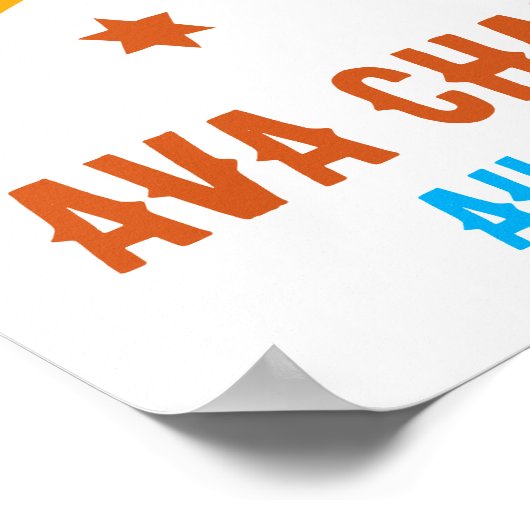 Lächeln Retro Sun CUSTOM BABY NAME BIRTHDATATE Art Poster (Ecke)