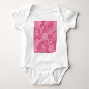 Lächeln - Rosa Baby Strampler