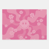 Lächeln - Rosa Geschenkpapier Set (Vorderseite 2)