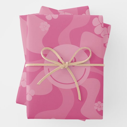 Lächeln - Rosa Geschenkpapier Set (Beispiel)