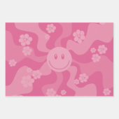 Lächeln - Rosa Geschenkpapier Set (Vorderseite)