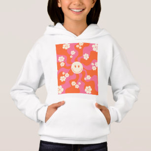 Lächeln - Rosa, Orange und Creme Hoodie