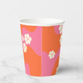 Lächeln - Rosa, Orange und Creme Pappbecher (Rechts)