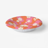 Lächeln - Rosa, Orange und Creme Pappteller (Gewinkelt)