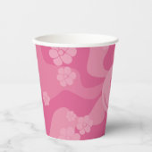 Lächeln - Rosa Pappbecher (Vorderseite)