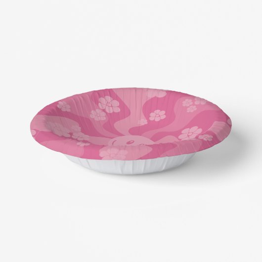 Lächeln - Rosa Pappteller (Gewinkelt)