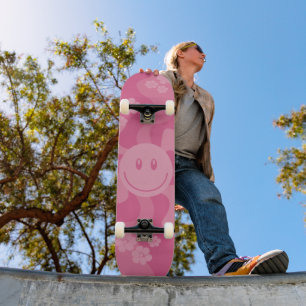 Lächeln - Rosa Skateboard