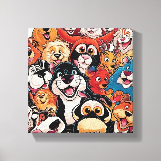 Lächeln Rund um Tiere Leinwanddruck (Vorderseite)
