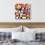 Lächeln Rund um Tiere Leinwanddruck (Insitu (Schlafzimmer))