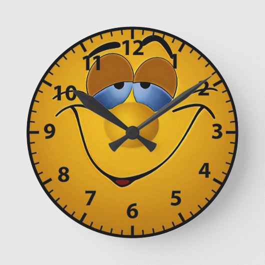 lächeln runde wanduhr (Vorderseite)