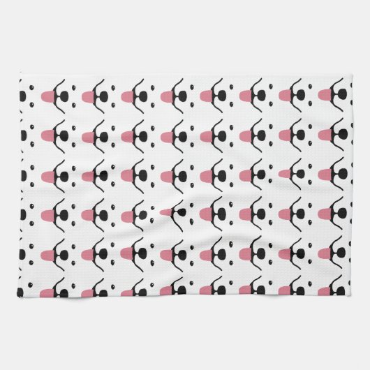 Lächeln Samoyed Kitchen Geschirrtuch (Horizontal)