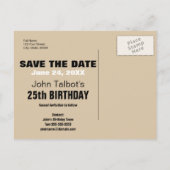 Lächeln Save the Date 25. Geburtstag Postkarte (Rückseite)