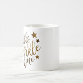 Lächeln-ScheinShine - Sterngoldbeschriftungs-Tasse Kaffeetasse (Mittel)
