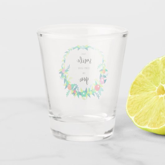 Lächeln Schnapsglas (Rückseite)