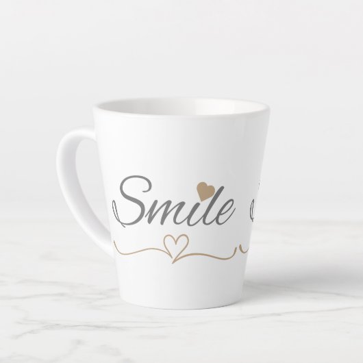 Lächeln Schrift Muttertags- und Geburtstagsgeschen Milchtasse (Linke Ecke)