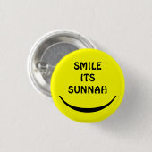 lächeln sein sunnah Knopf Button (Vorne & Hinten)