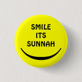 lächeln sein sunnah Knopf Button (Vorderseite)