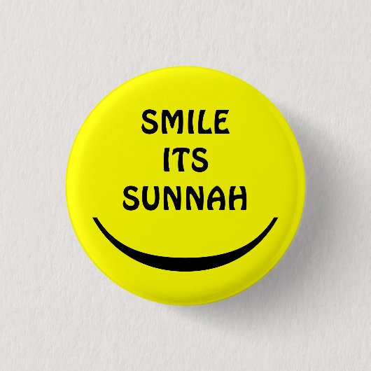 lächeln sein sunnah Knopf Button (Vorderseite)