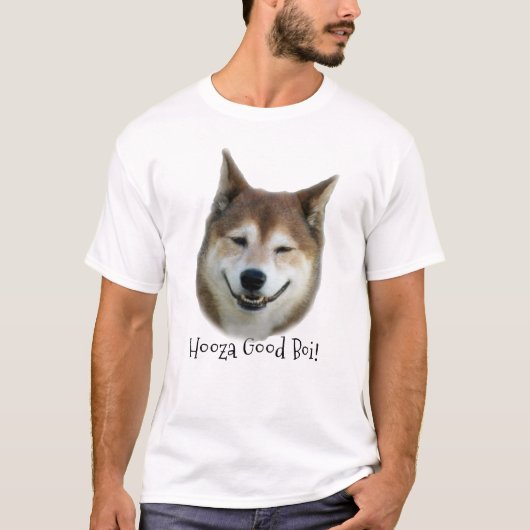 Lächeln Shiba Inu Dog Foto Good Boi Pet T-Shirt (Vorderseite)