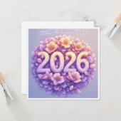 Lächeln Sie 2026 viel Karte (Vorderseite/Rückseite Beispiel)