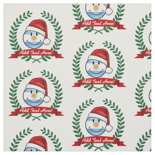 Lächeln Sie Argentinien Flag Urlaub Stoff (Muster)