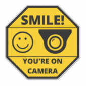 Lächeln Sie, dass Sie auf Kamerasymbol sind Aufkleber (Vorderseite)