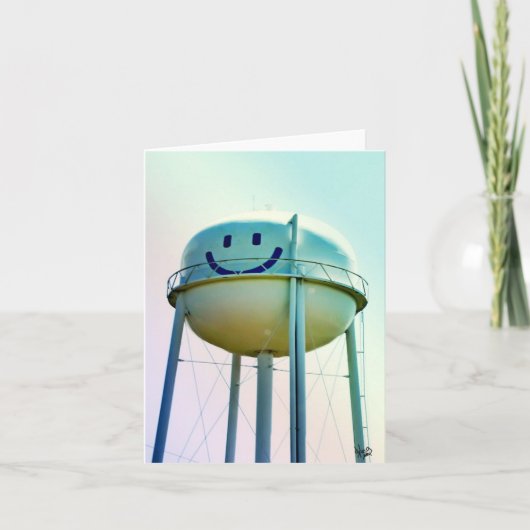 Lächeln Sie den Wasserturm, Elroy, TX Karte (Vorderseite)