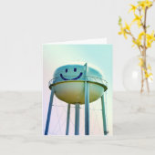 Lächeln Sie den Wasserturm, Elroy, TX Karte (Gelbe Blume)