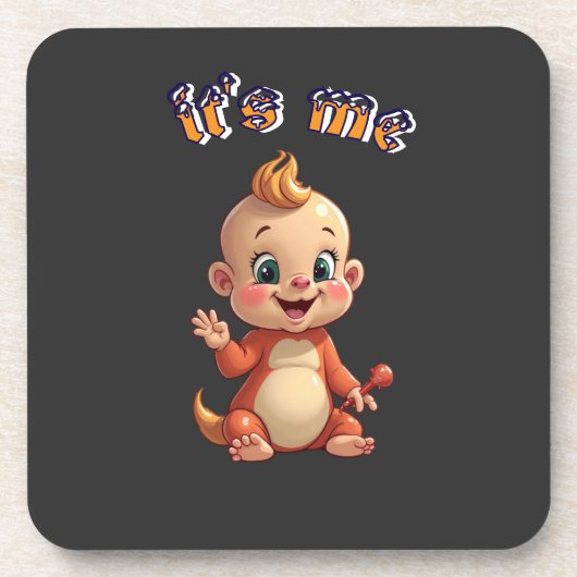 Lächeln Sie die Freude eines süßen Babys und das G Getränkeuntersetzer (Vorderseite)