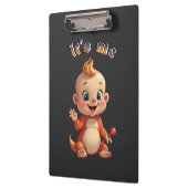 Lächeln Sie die Freude eines süßen Babys und das G Klemmbrett (Links)