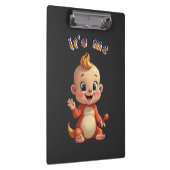 Lächeln Sie die Freude eines süßen Babys und das G Klemmbrett (Rechts)