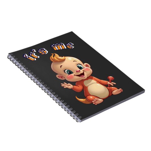 Lächeln Sie die Freude eines süßen Babys und das G Notizblock (Rechte Seite)