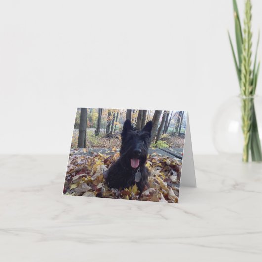 Lächeln Sie die Herbstkarte. Karte (Vorderseite)