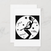 Lächeln Sie einfach und seien Sie glücklich, lusti Dankeskarte (Vorne/Hinten)