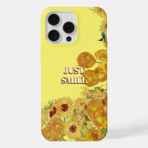Lächeln Sie einfach Van Gogh Sonnenblume Handyhüll iPhone 15 Pro Max Hülle
