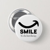 Lächeln Sie, es ist die beste Therapietaste Button (Vorne & Hinten)