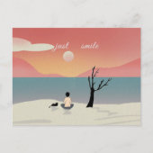 Lächeln Sie im Leben und genießen Sie das Leben Postkarte (Vorderseite)