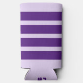 Lächeln Sie immer Fotos Initialen lila hinzu Selters Dosenkühler (Rückseite)