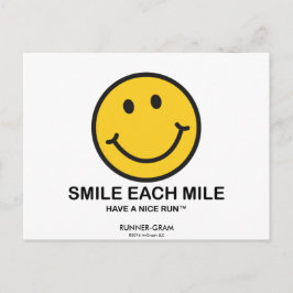 Lächeln Sie jede Meile / "Nice Run" Runner Gram Postkarte