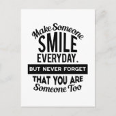 Lächeln Sie jeden Tag jemand Postkarte (Vorderseite)