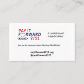 Lächeln Sie Karten von Pay it Forward 9/11 (Rückseite)