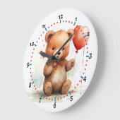 Lächeln Sie mit unserem bezaubernden Bären in Ihre Große Wanduhr (Winkel)