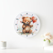 Lächeln Sie mit unserem bezaubernden Bären in Ihre Große Wanduhr (Zuhause)
