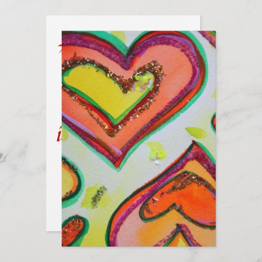 Lächeln Sie nach Maß oder laden Sie ein Einladung (Vorne/Hinten)